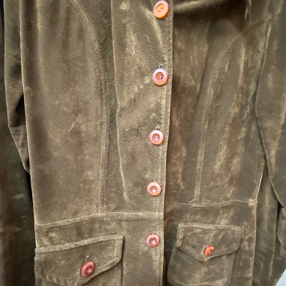 🤎VINTAGE • brown suedette jacket - Picture 4 of 6